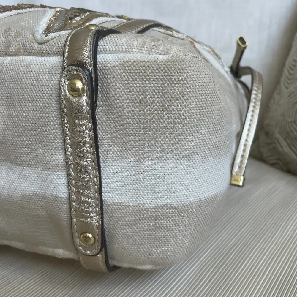 Rare Coach Audrey Sunburst Sequin Tote 19577 Limited Edition Metallic Gold Y2K